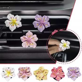 Car Perfume Clip Flower Aromatherapy Clip Air Vent Dropshipping Accessories Aroma Blossom Diffuser Clip Car Outlet Decorati H5E1