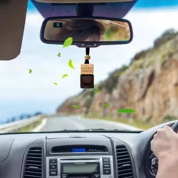 Car Perfume Diffuser Pendant 8ml Diffuser Bottle Refillable Glass Perfume Pendant Fragrance Oil Diffuser Empty Air Freshener For