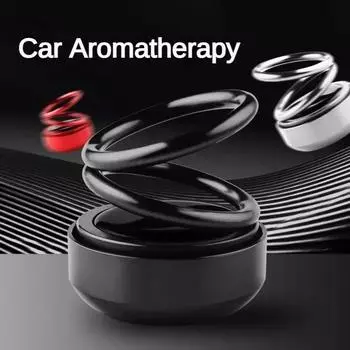 Car Perfume Fragrance diffuser Ornament Solar Aromatherapy Suspended Rotating Double Ring Aromatherapy Decoration CarAccessories красный