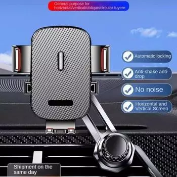 Car Phone Holder, 2024 New Universal Phone Holder with Hook Clip, Automatic Locking Without Blocking Air Outlet, Car Ventilation