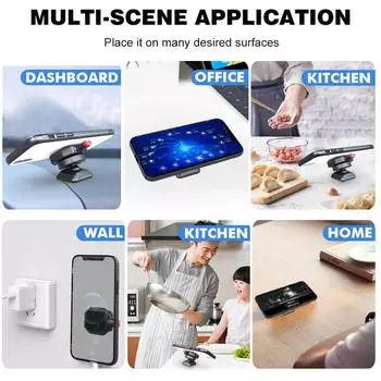 Car Phone Holder 360 Rotating Adhesive Cellphone Stand for All Smartphones QDE