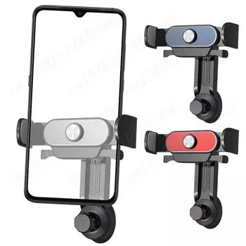 Car Phone Holder 360 Rotation Air Vent Clip Mount Cell Phone Bracket Clamp Navigation Phone Bracket for 4.0-6.9 Inch Smartphones синий