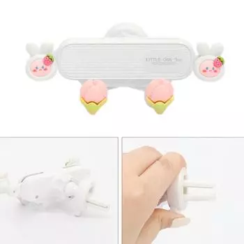 Автомобильный держатель для телефона, автомобильный кронштейн для мобильного телефона, креативный мультяшный автомобильный воздухозаборник, фиксированный кронштейн для навигации мобильного телефона белый