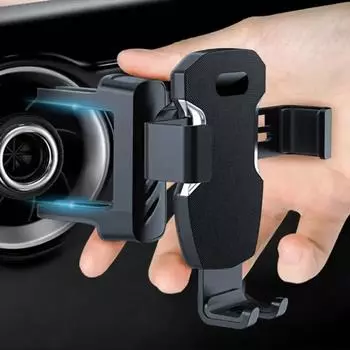 Car Phone Holder for Round Air Vent Car Phone Mount Circular Vent 17mm Ball Head Base One-Handed Operation Scratch Prevention