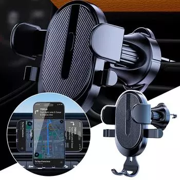 Car Phone Holder Mount Universal Phone Holder With Hook Clip For Car Air Vent Compatible Support For Mobile Interior Parts G2r5 чёрный