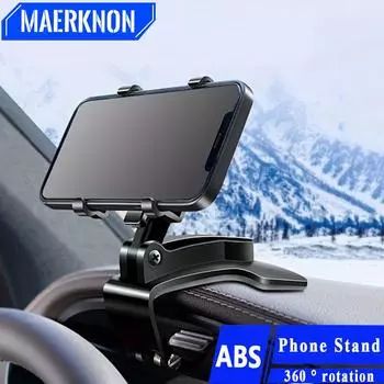 Car Phone Holder Stand 360 Degree Rotating Universal Suitable for Car Dashboard Light Barrier Car Bracket for All Smart Phone чёрный
