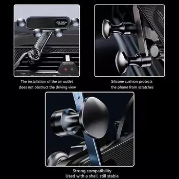 Автомобильный держатель для телефона, супер устойчивое крепление на присоске с длинной ручкой для вентиляционного отверстия приборной панели, совместимое со всеми мобильными телефонами