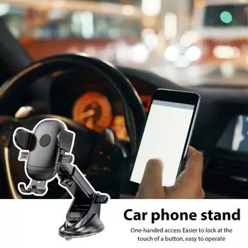Car Phone Holder Telescopic Cell Phone Automobile Cradles 360 Adjustable Phone Stand For Car Cell Phone Automobile Cradles Car