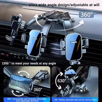 Car Phone Holder Universal Sucker - Dashboard and Windshield Support Bracket, 360° Rotation for Car Interior Mobile Accesso H4W2