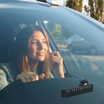 Car Phone Number Sign Cool Sunglasses Dog Temporary Parking Card Cool Decorative Phone Number Card Plate For Most Vehicles CZECH REPUBLIC