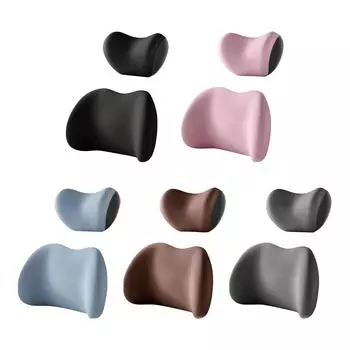 Car Pillow Cushion Kit Car Headrest with Memory Foam High Performance Easy to чёрный
