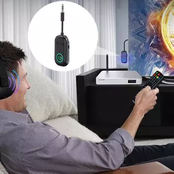 Беспроводной адаптер Car Play 2-в-1 беспроводной аудиоресивер для домашних игровых приставок со стереосистемой, поддерживает 2 устройства, автоматическое повторное подключение United States