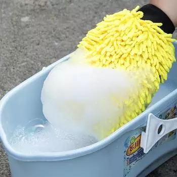 Car Premium Washing Gloves Waterproof Microfiber Chenille Gloves Detailing Sponge Brush Auto Care Double-faced Glove