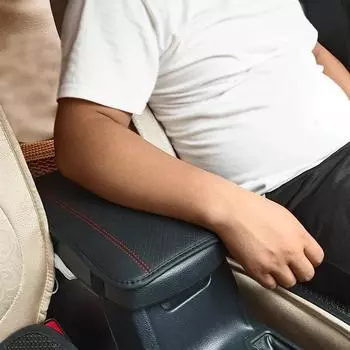 Car Protector Center Console Box Pad Protector Car Universal Armrest Pad Cover Non-slip Soft Fiber Leather Auto Decoration Styli чёрный