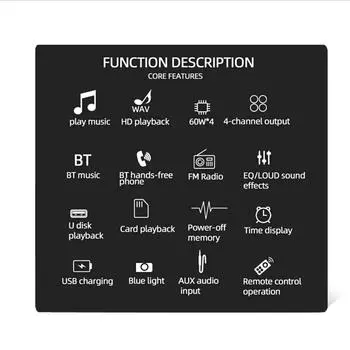 Car Radio 12v Auto Bluetooth MP3 Player Digital High-quality FM Stereo Radio Remote Control 1Din AUX Input Handsfree FM Audio