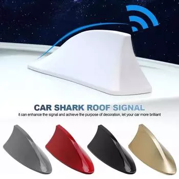 Car Radio Shark Fin Car Shark Antenna Radio FM Signal Design For All Cars Aerials Auto Exterior Styling Replacement Parts Golden