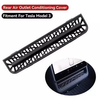 Car Rear Air Outlet Cover Conditioning Vent Protective Cover Anti Blocking Model3 Accessories For Tesla Model 3+ Highland 2024 чёрный