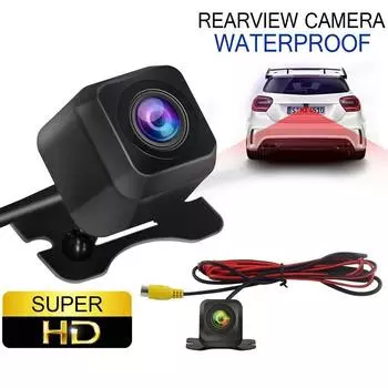 Car Rear HD View Camera Universal HD Night Vision Backup Parking Reverse Camera Waterproof IP68 170 Wide Angle Color Image чёрный