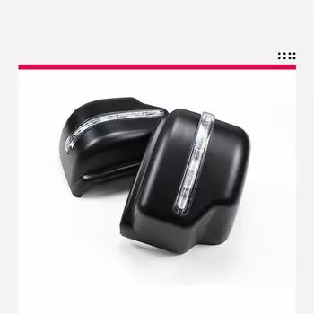 Car Rear View Mirror Cover & LED Turn Lights Black For Suzuki Jimny JB64 JB74