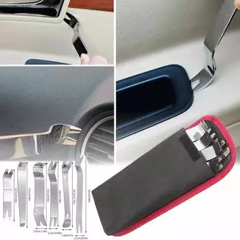 Car Removal Tools Car Disassembly Tools Set DVD Stereo Refit Kits Interior Plastic Trim Panel Dashboard Hand Tools Repair Tools красный