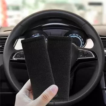 Car Roof Armrest Decoration Soft Suede Cover Auto Interior Pull Handle Gloves Protection Ceiling Handle Protective Covers Decor чёрный