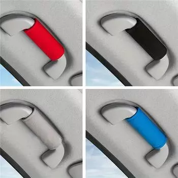 Car Roof Armrest Soft Suede Cover Auto Interior Pull Handle Gloves Protection Tools Ceiling Handle Protective Covers Accessories красный