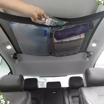 Car Roof Luggage Bag Easy To Store Water Proof Firm Convenient Auto Parts Roof Luggage Bag Solid Durable Light Net Bag