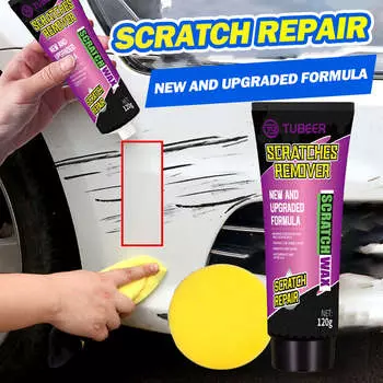 Паста для удаления царапин на автомобиле, полировальная паста с губкой, средство для ухода за лакокрасочным покрытием кузова автомобиля, удаление царапин, ремонт сломанной краски, гладкое тело фиолетовый