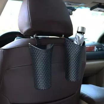 Car Seat Back Hanging Umbrella Holder Umbrella Storage Bucket Plastic Multifunctional Auto Back Seats Trash Storage Box