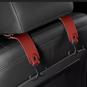 Car Seat Back Hook Double Headrest Purse Hook Strong Seat Hanger Holder Space-Saving Headrest Purse Hook For Bags Purses