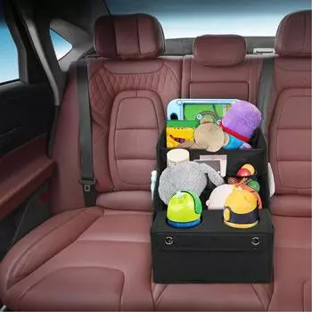 Car Seat Back Organizer Front Seat Organizer Backseat Car Organizer With 4 Storage Compartments And 2 Cup Holders Storage Box
