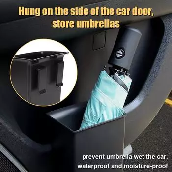 Car Seat Back Storage Box Coin Bag Phone Organizer Tissue Drink Holder Universal Hanging Split Trash Can Balck