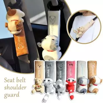 Car Seat Belt Shoulder Cover Cute Personality Cartoon Single Plus Long Shoulder Cover For Men Women Interior Decoration N1L5