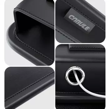 Car Seat Crevice Storage Bag PVC PU Leather Interior Accessories Universal Car Stowing Tidying Center Console Armrest Hidden Box чёрный