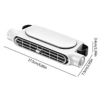 Вентилятор автомобильного сиденья Вентилятор охлаждения заднего сиденья Подголовник переднего заднего сиденья Вентилятор охлаждающего воздуха Регулируемый ремень с питанием от USB Вентилятор для декора салона автомобиля белый