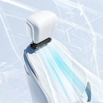 Вентиляторы для автомобильных сидений Вентиляторы для подголовников задних сидений автомобиля Три регулируемые скорости потока воздуха Вентилятор для охлаждения воздуха 5 В USB Автомобильный вентилятор для мини-автомобилей, автофургонов, седанов коричневы