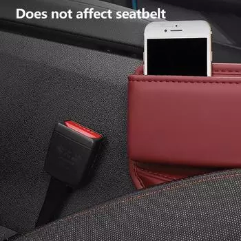 Наполнитель для зазоров в автомобильном сиденье из искусственной кожи, универсальный, для хранения в консоли между сиденьями чёрный