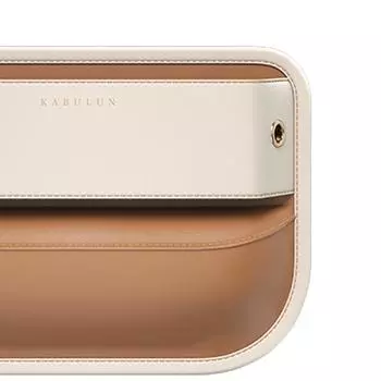 Car Seat Gap Filler Organizer High Performance with Cup Holder Beige Right