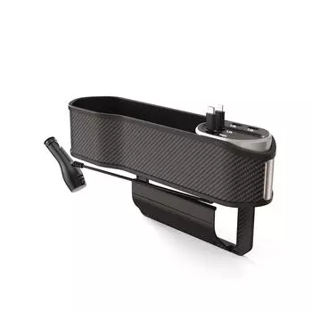 Органайзер для заполнения щелей в автомобильном сиденье с подстаканником, боковой карман на консоли переднего сиденья с беспроводной зарядкой, Type-C, Lightning