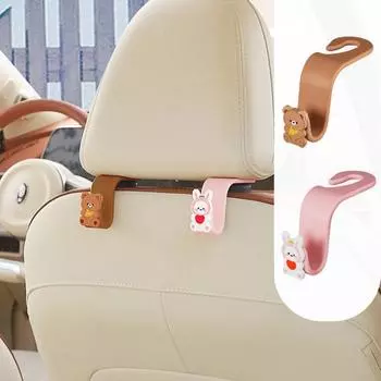 Подголовник автомобильного сиденья, крючок с изображением кролика, мультяшный тяжелый медведь, автоматическое многофункциональное крепление на спинку сиденья Rabbit