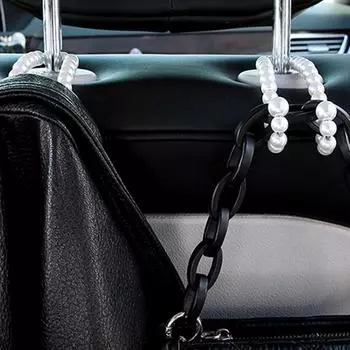 Car Seat Headrest Hook 2pcs Seat Back Organizer Hook Vehicle Organization Decorative Car Interior Accessories For Truck Mini Van