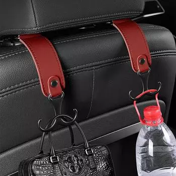 Car Seat Headrest Hooks Car Hook Headrest Hooks Storage Organizer Car Seat Hanger Car Back Seat Hooks Leather Car Bag Hooks Car чёрный