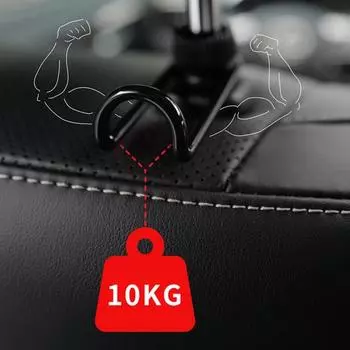 Крючок для автомобильного сиденья, подголовник, многофункциональный автомобильный крючок, скрытый, чтобы попрощаться с беспорядком серебряный