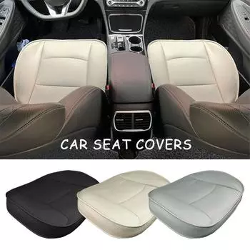 Car Seat PU Leather Cover Protection Backless Single Seat Cushion Luxury Leather Car Seat Protector Universal All Seasons