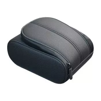 Car Seat Tissue Box Auto Sunroof Napkin Organizer Vehicle Leather Sun Visor Tissues Holder Napkin Box With Strap For Backseat чёрный