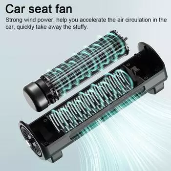 Car Seat Ventilation Fan USB Cooling Fan Air Circulation Electric Fan Low Noise w/ 3 Adjustable Wind Speeds Switch for Car Truck коричневый