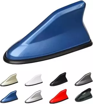 Car Shark Fin Antenna Cover Universal Carbon Fiber Look Radio Signal Aerials Roof Exterior Accessories Decoration for SUV Truck синий