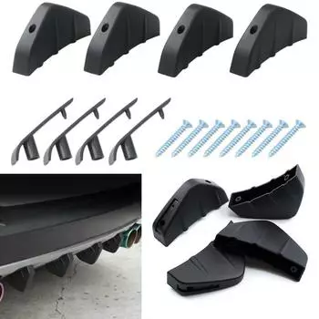 Car Shark Rear Bumper Universal Chassis Spoiler Lip Protection Diffuser Deflector ABS Rear Spoiler Bumper Chassis Spoiler
