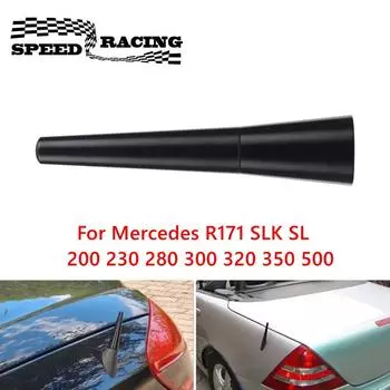 Car Short Mast Antenna Aerial Decorative For Mercedes R171 SLK SL 200 230 280 300 320 350 500 чёрный