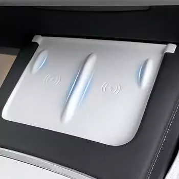 Car Silicone Anti-Skid Pad Central Control Wireless Charging Anti-slip Mat Phone Holder Protector Pads Cover For Tesla Model 3 Y чёрный